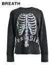 BREATH ブレス メンズ Tシャツ NATURAL BORN WAFFLE LS TEE ブラック BR25SS-C5008 BADHOP バッドホップ ト...