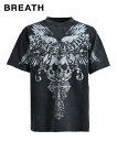 BREATH ブレス メンズ Tシャツ SKULL WING LOGO TEE ブラック BR25SS-C5006 BADHOP バッドホップ トップス 半袖 ...