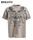 BREATH ブレス メンズ Tシャツ SKULL WING LOGO TEE ブラック BR25SS-C5006 BADHOP バッドホップ トップス 半袖 ...