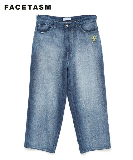 FACETASM ファセッタズム パンツ メンズ DEMIM PANTS インディゴ NAT-PT-U01 ボトムス ジーンズ ワイドパンツ ロゴ 刺繍 セットアップ ユニセックス レディース FACETASM ファセッタズム パンツ メンズ DEMIM PANTS インディゴ NAT-PT-U01 ボトムス ジーンズ ワイドパンツ ロゴ 刺繍 セットアップ ユニセックス レディース