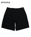 alvana アルヴァナ メンズ ショーツ NATURAL TWILL SHORT PANTS インクブラック ALV-90110 ショートパンツ パンツ シン...