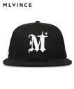 MLVINCE メルヴィンス メンズ キャップ NEW ERA 59FIFTY AUTHENTIC LOGO CAP ブラック NEA43BK ニューエラ ベー...