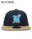 MLVINCE メルヴィンス メンズ キャップ NEW ERA 59FIFTY AUTHENTIC LOGO CAP ブルー NEA45BL ニューエラ ベースボールキャップ ロゴ 刺繍 ニューエラキャップ クラシック ユニセックス レディース(4)