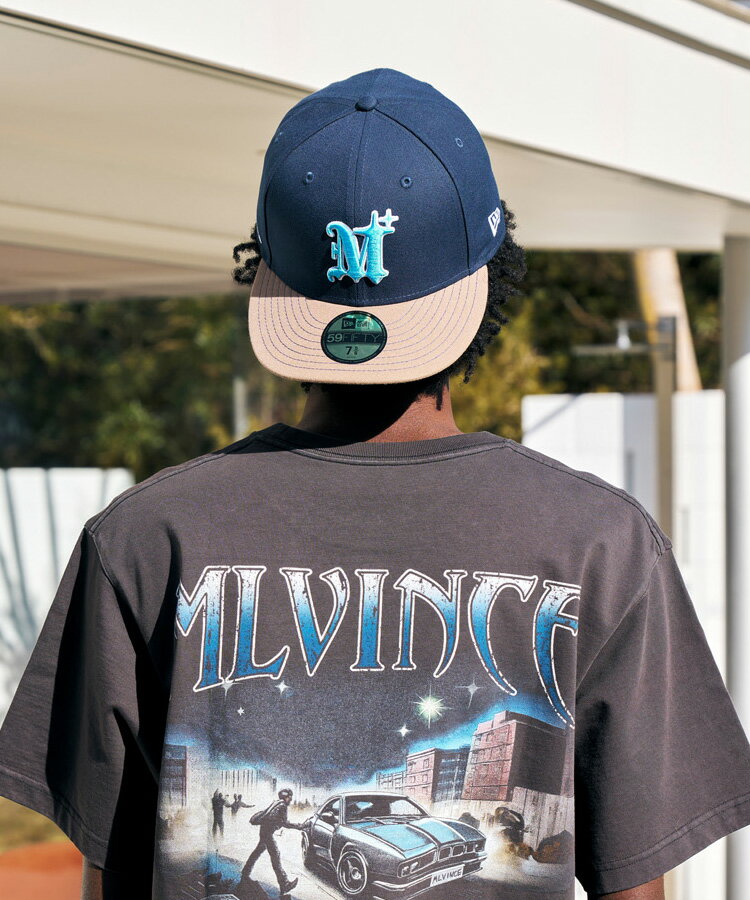 MLVINCE メルヴィンス メンズ キャップ NEW ERA 59FIFTY AUTHENTIC LOGO CAP ブルー NEA45BL ニューエラ ベースボールキャップ ロゴ 刺繍 ニューエラキャップ クラシック ユニセックス レディース