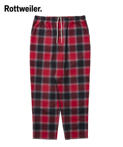 ROTTWEILER ロットワイラー メンズ パンツ R9 NEL CHECK PANTS レッド RW25S0312 ボトムス チェックパンツ テーパードパンツ アメカジ ロック ストリート ROTTWEILER ロットワイラー メンズ パンツ R9 NEL CHECK PANTS レッド RW25S0312 ボトムス チェックパンツ テーパードパンツ アメカジ ロック ストリート
