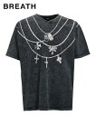 BREATH ブレス メンズ Tシャツ NECKLACE V NECK TEE ブラック BR25SS-C5029 BADHOP バッドホップ トップス クルー...