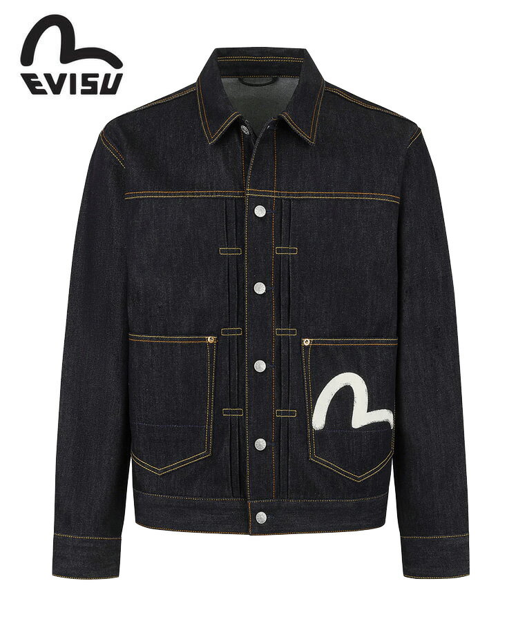 EVISU エヴィス エビス メンズ ジャケット HT ECRU SEAGULL PRINTED DENIM JACKET インディゴ 2ESHTM5DJ1241RXCT アウター トップス デニムジャケット クラシック カモメ ロゴ メンズファッション アメカジ ストリート