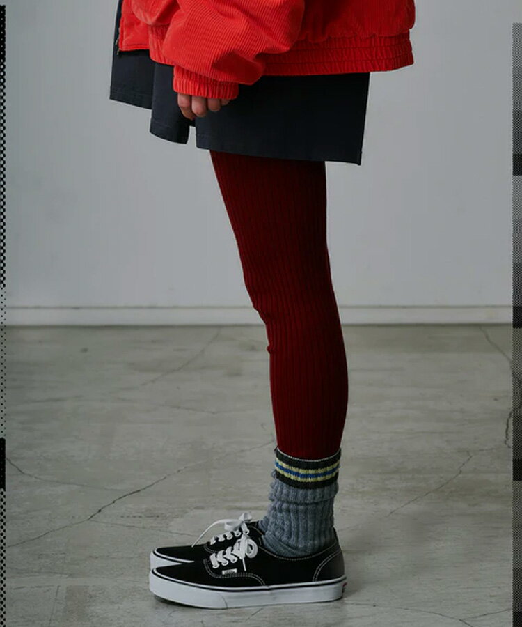 FACETASM ファセッタズム メンズ ソックス RIB SOCKS グレー JOO-SOX-U01 靴下 ラインソックス ロゴ ギフト ユニセックス レディース