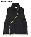 FACETASM ファセッタズム メンズ ダウンベスト FLOWING DOWN VEST ブラック JOO-VE-M01 ベスト トップス ロゴ リップストッ...