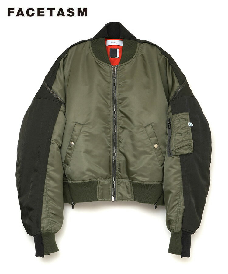 FACETASM եå 㥱å  DISTORTED ZIPPER MA-1  JOO-JK-M04 ե饤ȥ㥱å åѡ ȥåץ  С ˥å ǥ