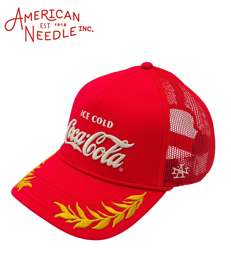 海外俱乐部（葡萄牙） - AMERICAN NEEDLE アメリカンニードル キャップ The General レッド SMU762A 2569 CocaCola Coke コカコーラ ベースボールキャップ メンズ レディース ユニセックス ブランド サイズ 調整 アジャスター カーブドバイザー