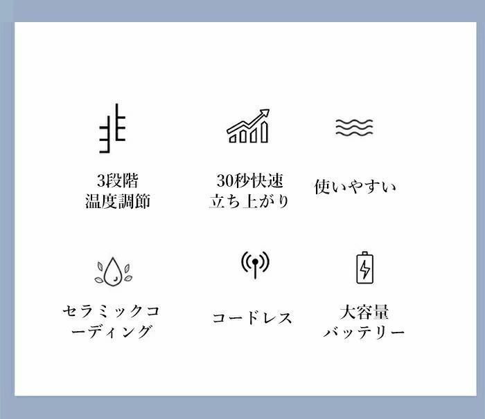 ストレート ヘアアイロン USB充電式 ホワイトピンク 美髪器 コテ ミニ ヘアアイロ...