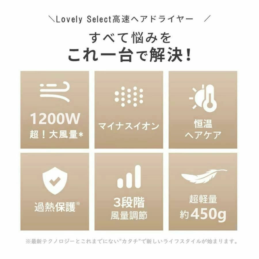 高機能 大風量 速乾 マイナスイオン 高級 3段階温度調節 大風速 業務用 軽量 1200W...