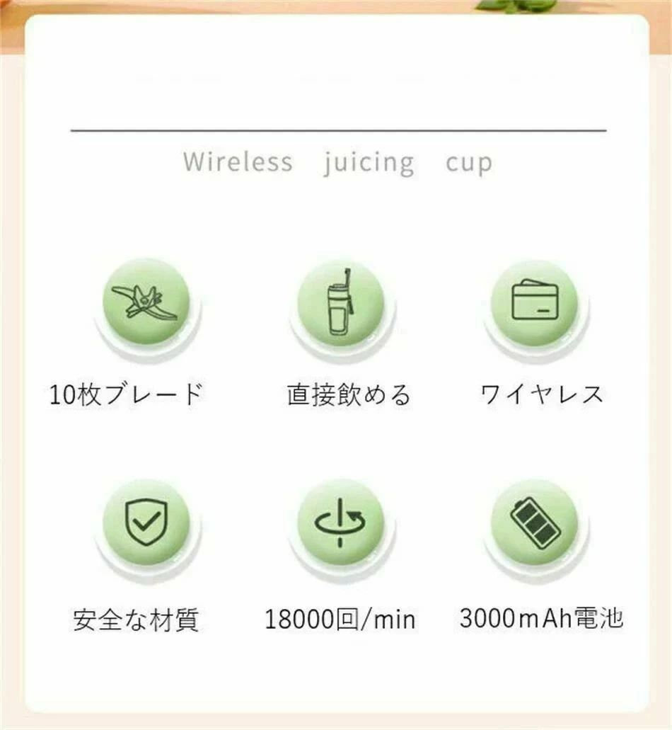 どんすずのミニボトルブレンダー そのまま飲める 簡単 ポータブルミキサー 手軽 タンブラーミキサー｜アングル3