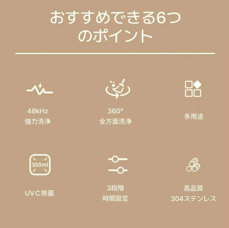 超音波洗浄器 腕時計 360°洗浄 時計 ア タンク容量250ml クリーナー 3段階時間設定...