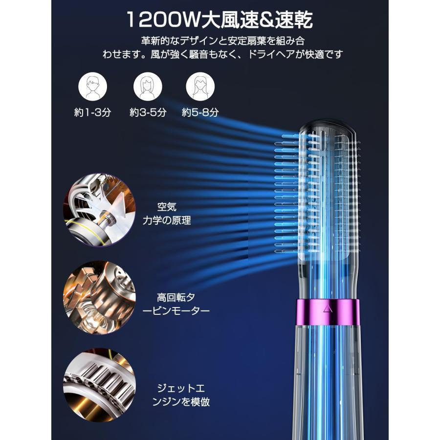 冷熱風 速乾 ヘアケア 1200W ヘアドライヤー 【5in1多機能】大風量 おすすめ 旅行...