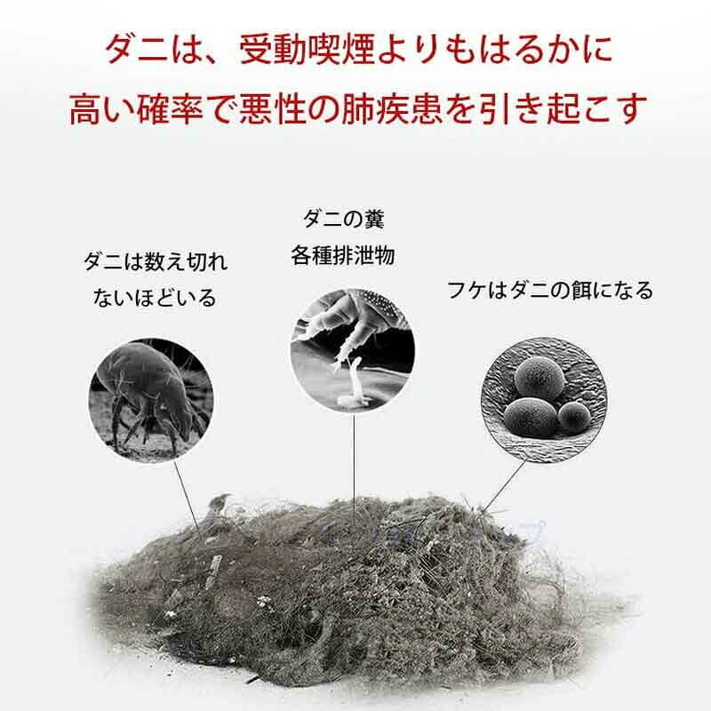 どんすずの小型 掃除機 布団 コードレス コンパクト 軽量 ダニ取り UVランプ 布 ふとん用ダニクリーン ふとんクリーナー｜アングル2