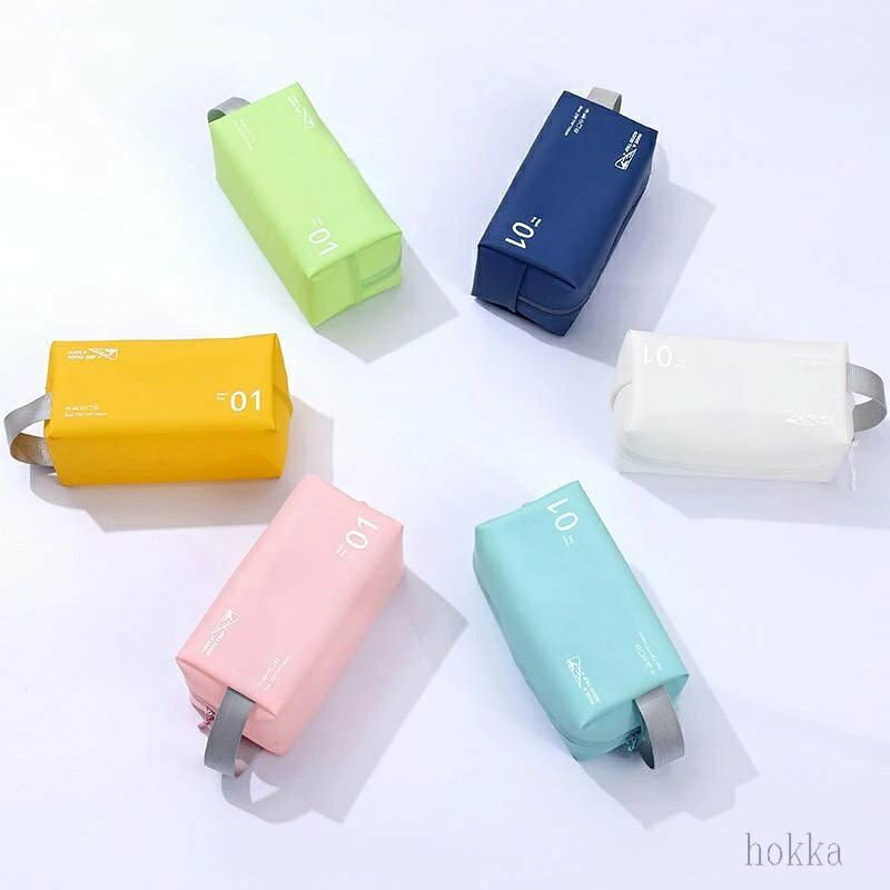 メンズ ホワイト 化粧品 ポーチ パッキング ミニ 旅行 防水 収納 イエロー 出張 ポータブル donsuzu-10026790 どんすず パッケージ画像