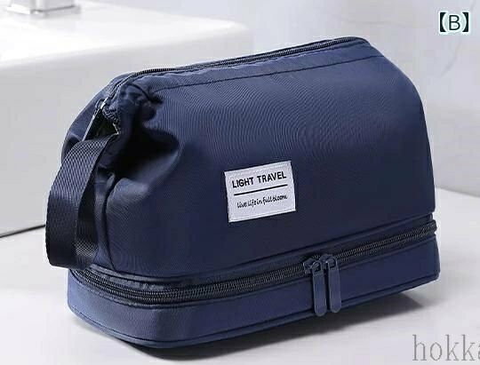 パッキング 旅行 出張 収納 袋 トイレタリー ブラック 化粧品 メンズ バッグ ブルー トラベルポーチ ポータブル 防水 donsuzu-10026480 どんすず サンプル画像3