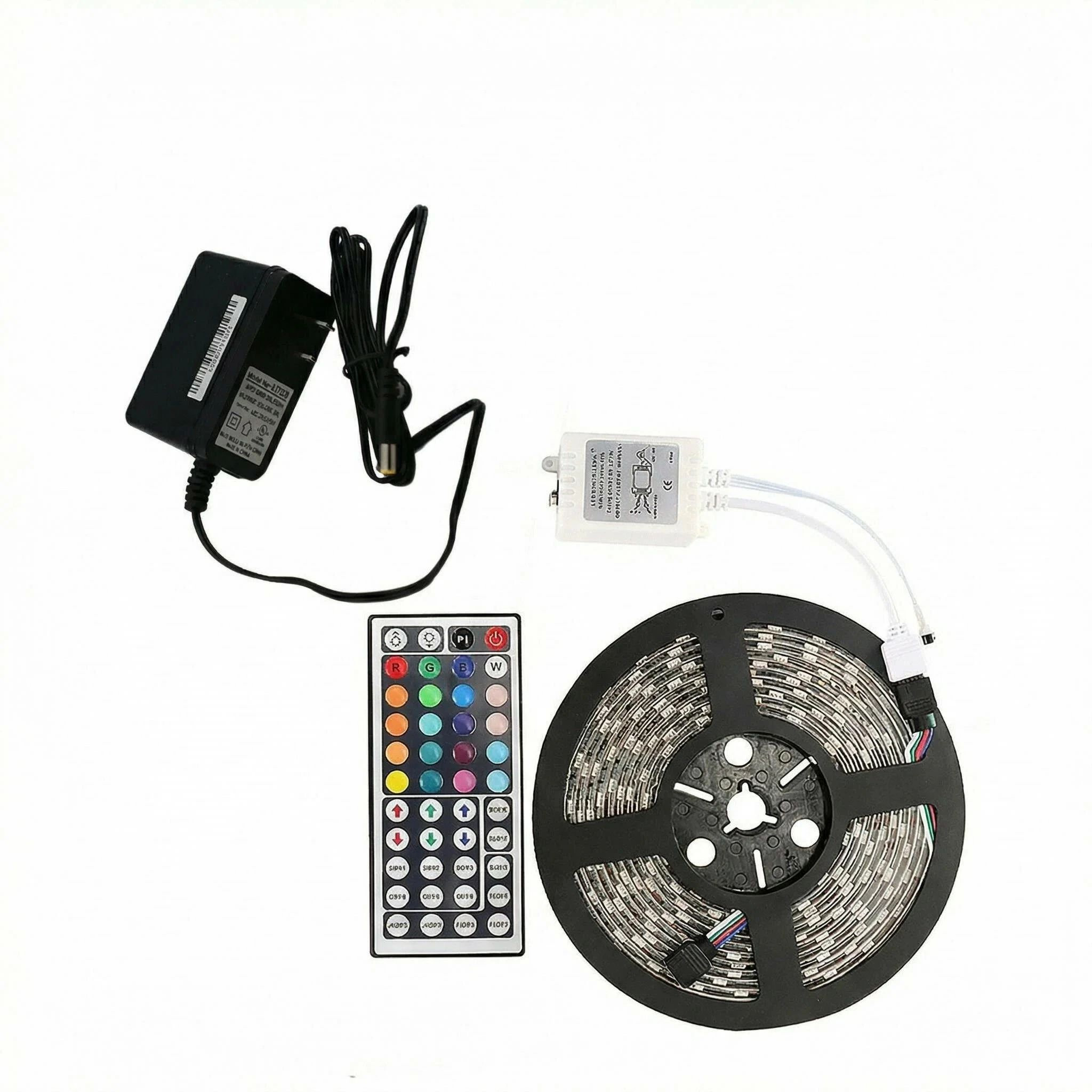 高輝度 5m RGB SMD5050 認証 リモコン テープ 防水 PSE