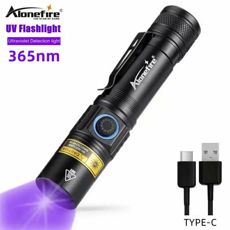 12W 紫外線 ブラックライト 強力 UV LED ライト 波長365nm USB充電式 アニサキスラ...