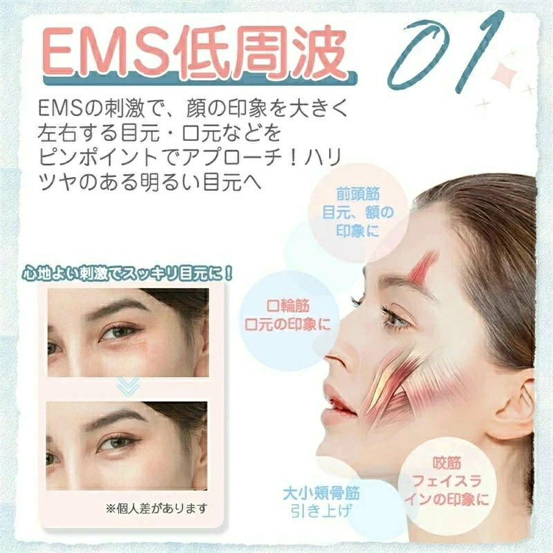 どんすずの目元美顔器 目元ケア 目元エステ 美顔器 EMS目元美顔器 超音波アイロン イオン導入 アイケア 温熱ケア フェイスケア ems美顔器 フェイスケア 毛穴ケア 誕生日 ギフト｜アングル2
