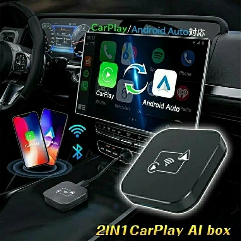 【2026新登場】SALE！【一年保証】CarPlay Android Auto ワイヤレスアダプター ワ...