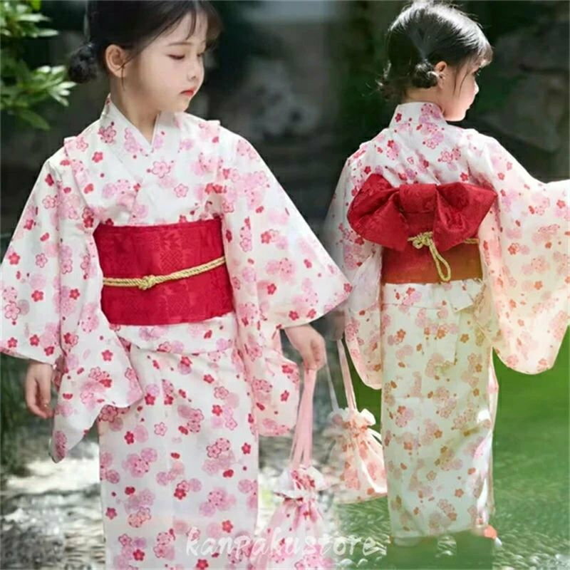 浴衣 子供 ゆかた 花柄 yukata 女の子 子ども キッズ お祭り 文化祭 簡単着付け 作...