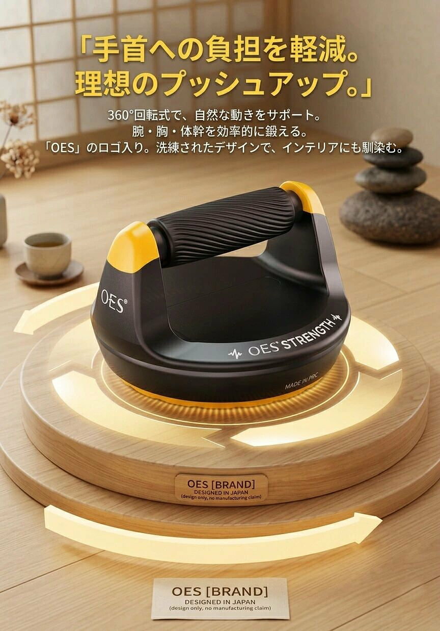 どんすずの回転式プッシュアップバー プッシュアップスタンド 腕立て伏せ 体幹強化 筋肉トレーニング 安定感 胸筋トレーニング 筋トレグッズ 自宅筋トレ フィットネス ホームジム 筋トレ用品｜アングル3