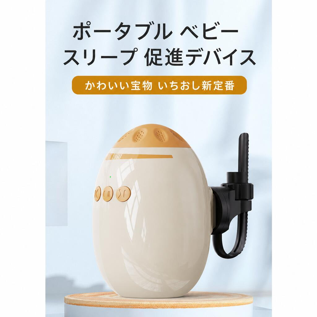 どんすずのベビーロッカー ベビーカー オートロッカー 電動 揺らし器 ホワイトノイズ 11種内蔵 Bluetooth 音楽再生 赤ちゃん 安眠 熟睡 胎内音 静音 30dB以下 バウンサー ゆりかご 汎用型 取付簡単 育児サポート 泣き止む 持ち運び便利｜アングル3