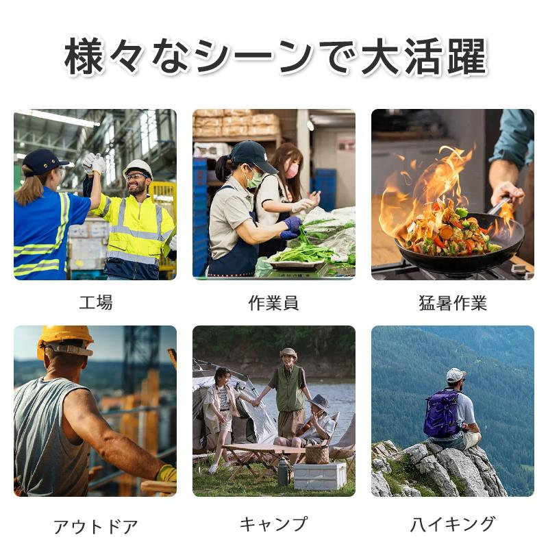 どんすずの【瞬間冷却-25℃の強力冷風+モバイルバッテリー機能+大容量】楽天1位 扇風機 腰掛け 5WAY腰掛けファン冷風機 充電 冷却 空調ファン屋外作業用 ハンディファン 瞬間冷却-25℃ USB充電式 5段階風量調整 静音 配達員 厨房作業 お釣り アウトドア 熱中症対策｜アングル2