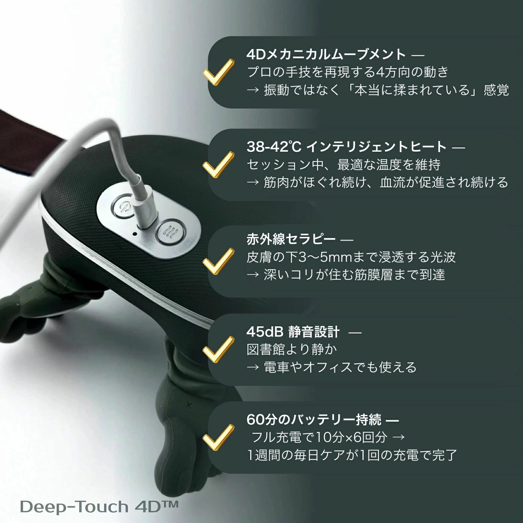 【母の日限定10倍ポイント！】4Dモミハンズ 人手指圧感再現 4D ネックモミハンズ ...