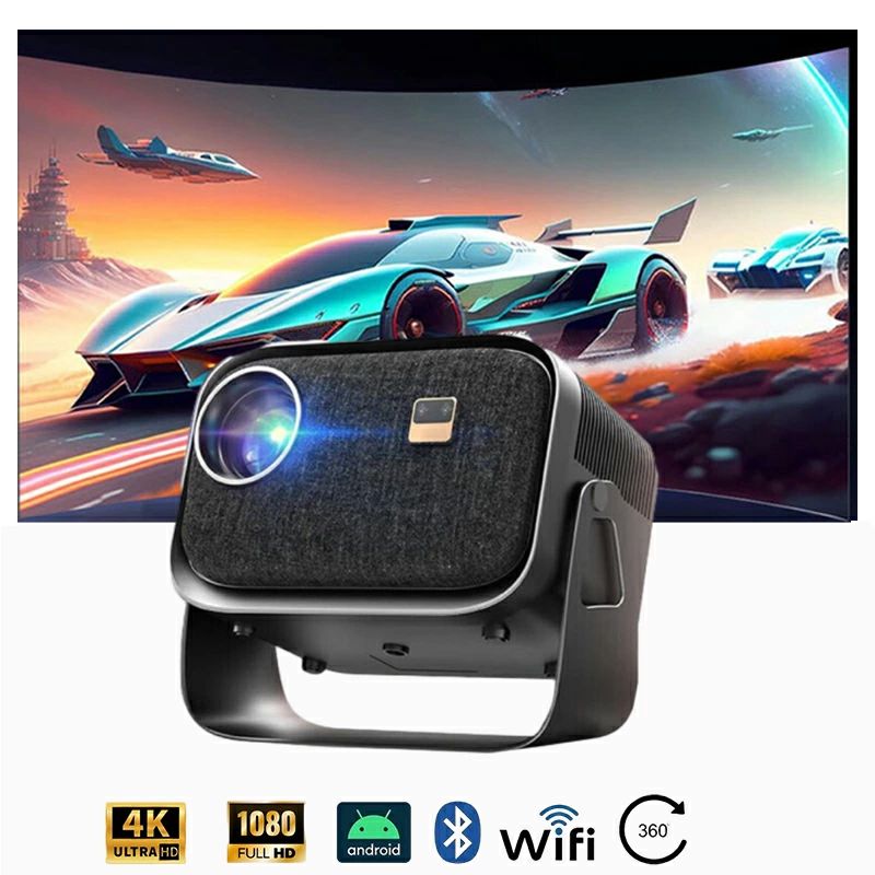 プロジェクター 軽量 本体 4K でんどうしゅうそく 天井投影 小型 家庭用 高輝度 壁 カラオケ スマホ 電子台形補正 WIFI 軽量 高性能 高画質 led投影機 有線接続 iPhone 接続 高画質 WiFi Bluetooth スマホ iPhone android コンパクト モバイルプロジェクター スクリーン