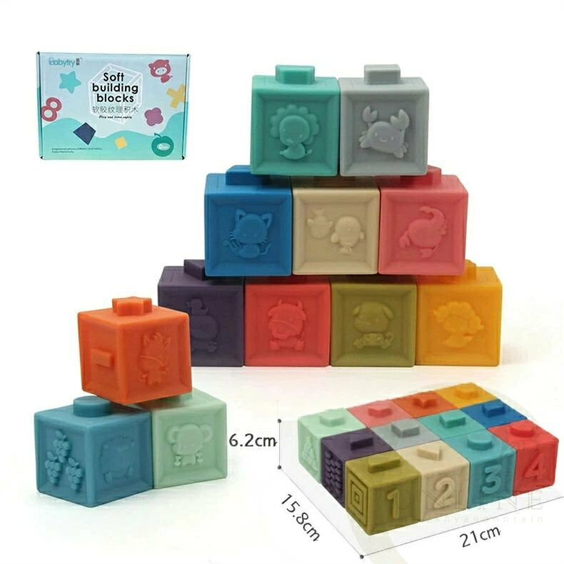 どんすずの音の出るおもちゃ 赤ちゃん 積み木 子供 知育玩具 ブロック 音が鳴る 柔らかい お風呂遊び 数字 星座 果物 カラフル 誕生日 クリスマスプレゼント 新年 正月 出産祝い 0歳 6ヶ月 1歳 2歳 ベビー向けおもちゃ ソフトブロック?｜アングル2