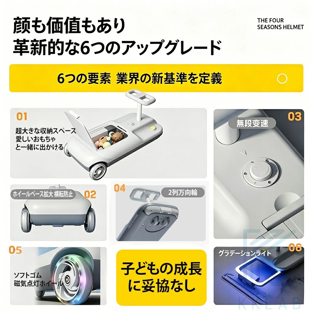 どんすずの【お手伝い 乗れる】掃除機 キッズ電動カー クリーンキッズカー 子供 室内 乗り物 おもちゃ 拭き掃除 床掃除 ダブルモーター シングルモーター 選べる スピード調節 LEDライト 安全 プレゼント 誕生日 ギフト 入園祝い クリスマス 人気｜アングル3