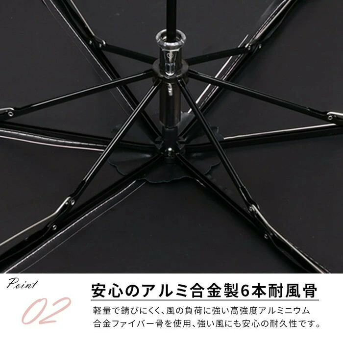 どんすずの日傘 折りたたみ傘 遮光 コンパクト 超軽量 146g UVカット UPF50+ 6本骨 晴雨傘 傘 大人 可愛い 上品 通勤 通学 レディース 母の日 プレゼント 紫外線対策 日焼け対策 日除け｜アングル3
