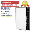 シャープ対応 2枚セット FZ-GK50HF 集じんフィルター FZ-GK50DF 脱臭フィルター 空気清浄機 交換フィルター 互換フィルター 蚊取空気清浄機用 集塵フィルター HEPA SHARP互換品 FU-GK50 FU-H50 FU-J50 FU-JK50 FU-L50 FU-L50BK FU-LK50