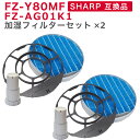 SHARP互換品 加湿フィルター FZ-Y80MF (枠付き) と Ag+イオンカートリッジ FZ-AG01K1 FZ-AG01K2 加湿空気清浄機用交換部品 互換品 非純正(各2セット入り) FZY80MF