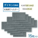 【レビュー特典あり】ダイキン互換品 光触媒集塵・脱臭フィルター(枠なし)エアコンフィルター KAF081A42 エアコン用交換フィルター 99A0532 15個...