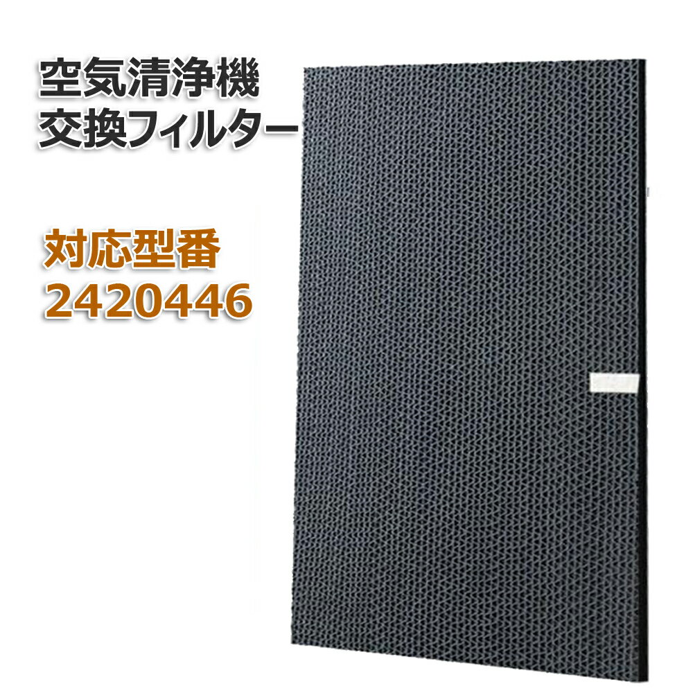 ダイキン(DAIKIN)製 空気清浄機用 互換フィルター です。 対応品番：2420446 加湿ストリーマ空気清浄機にご使用いただけます。 ※対応機種・品番をお確かめの上お買い求めください。 対応機種 ACK70V-W,ACK70V-T MCK70V-W,MCK70V-T MCK70VE6-W,MCK70VE6-T MCK70VJ-W,MCK70VJ-T MCK70VKS-W,MCK70VKS-T MCK70VN-W,MCK70VN-T MCK70VY-W,MCK70VY-T MCK70VBK-W,MCK70VBK-T 各種セット販売はこちら ■対応機種の確認には以下の方法をご活用ください■ 【パソコンの場合】 キーボードの"Ctrl"と"F"を同時押しして表示される検索窓（右上）にお使いの機種型番を入力。 【スマートフォン・タブレットの場合】 (Chrome) ページ上部右上の↑を選択→下にスクロールし"ページ内を検索"を選択→型番を入力。 (safari) ページ下部中央の↑を選択→下にスクロールし"ページ内を検索"を選択→型番を入力。 ※アプリでは検索機能は使えませんので、上記をお試しください。