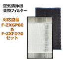 【期間限定P5倍】合計2枚セット F-ZXGP80 F-ZXFD70 空気清浄機交換用フィルター 集塵フィルター 加湿空気清浄機用交換フィルター 脱臭フィルター...