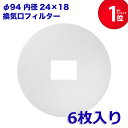 【レビュー特典あり】φ94 内径24×18(6枚入)シルファー RX-1F/PR-100RX-F 日本電興 RX-100F 対応品 換気口フィルター 給気口フィ...