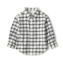 無印良品 シャツ 両面起毛フランネル長袖シャツ (ベビー) ユニセックスベビー CCL09A2A アイボリーチェック 80(4)