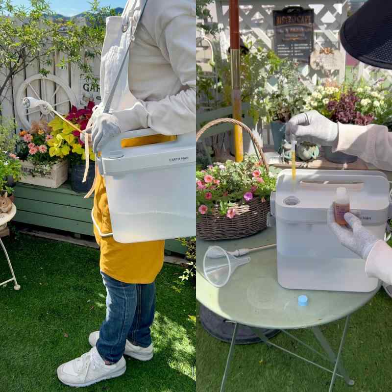 【24年度グッドデザイン賞】高儀(Takagi) EARTH MAN 3.7V 充電式 噴霧器 5L GSP-3.7LiB 内蔵バッテリー 消毒 除草剤 散布 除草 防除 肩掛け 手持ち ボディラインにフィット R型形状 スクエア式デザイン