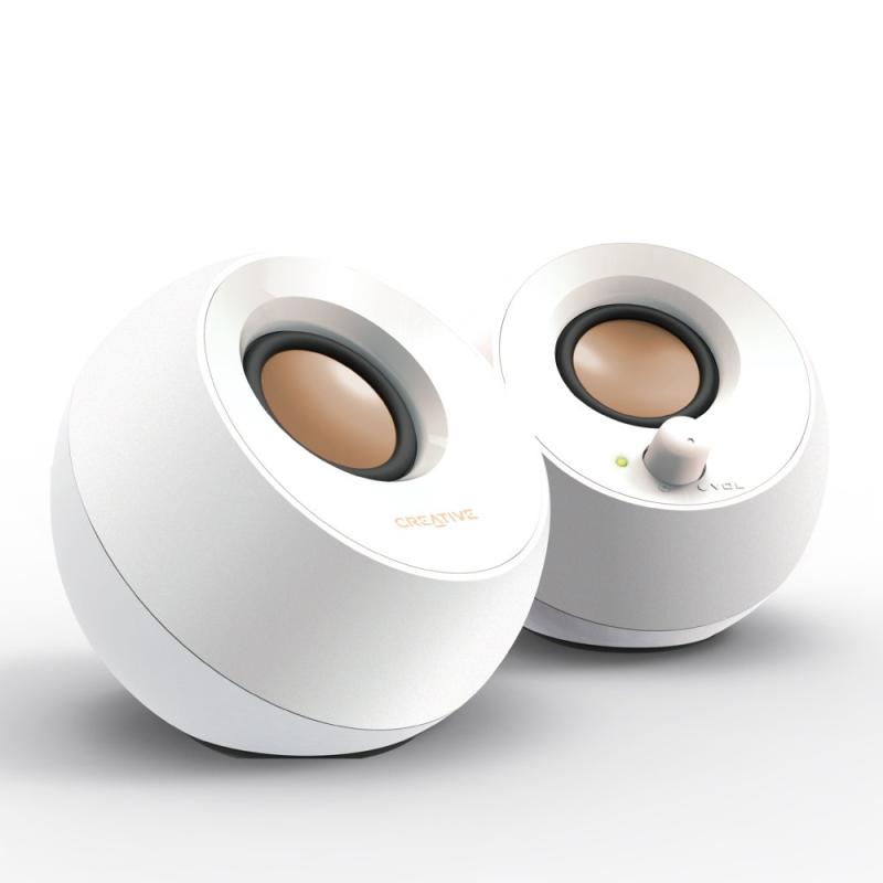 Creative Pebble ホワイト【価格.com プロダクトアワード2024】音声入力 ピンプ ...