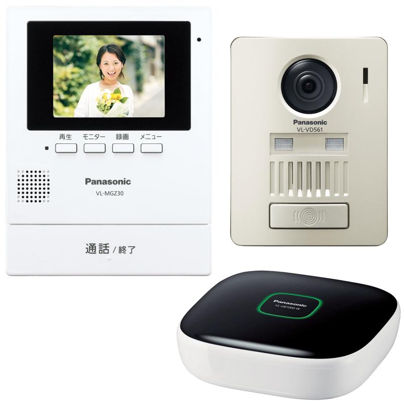 乐天商城 - パナソニック ワイヤレステレビドアホン(モニター親機+ワイヤレス玄関子機+ホームユニット) VL-SGZ30K