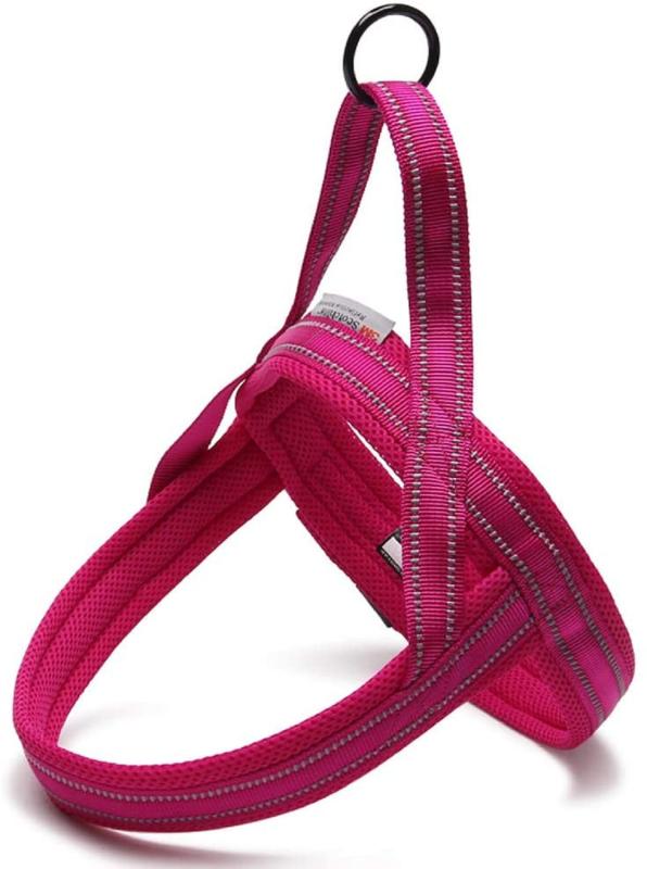 cocomall 喉に優しい犬用ハーネス 犬用胴輪 TRUE LOVE ドッグ ペット用品 お出かけハーネス 3M反射材料 訓練用 ナイロン製 小型犬、中型犬、大型犬に向け 通気性 調節可能 おしゃれ 夏