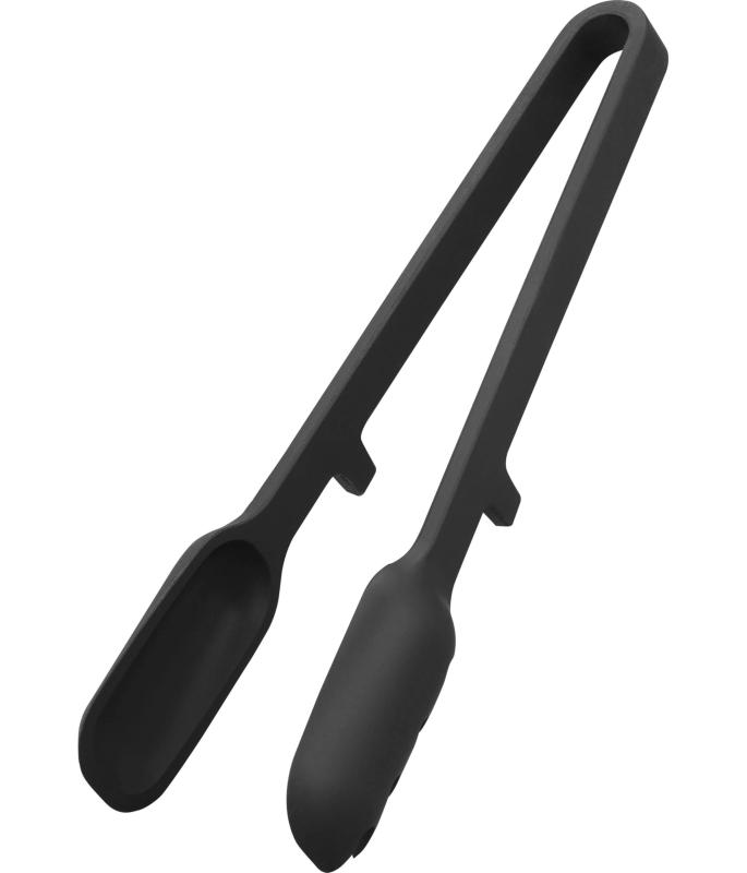 山崎実業(Yamazaki) シリコーン 調理トング ブラック W10×D4.7×H29cm タワー tower 食洗機対応 先端が浮く スプーントング パスタトング 1776