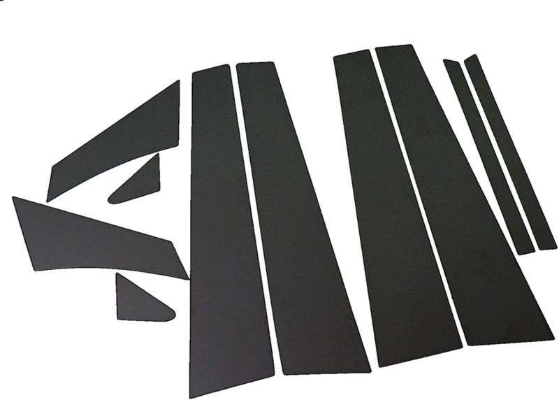 ランサーエボリューション 7 8 9 CT9A 超鏡面ステンレスブラックメッキピラーパネル 10PC バイザー無用 【 PIL－BLA－368 】