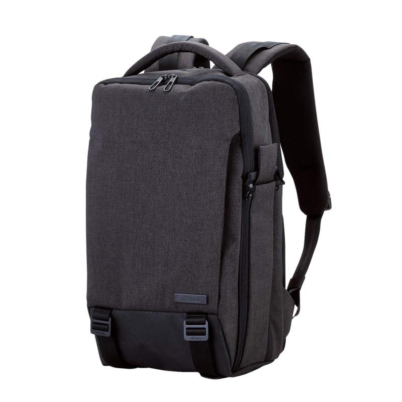 エレコム リュック ビジネスバッグ off toco(オフトコ) 15.6インチPC収納 A4対応 3WAY ハイグレード バックパック ブラック BM-OF02BK
